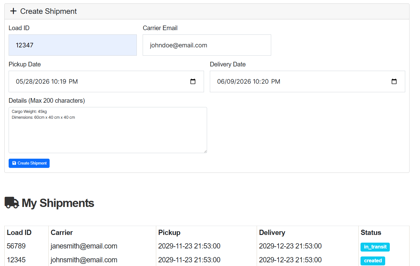 Main Dashboard Screenshot